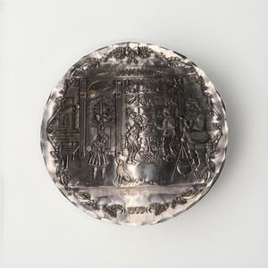 Vintage WENDELL AUGUST FORGE Pewter Annual Christmas Plate 1999 8"